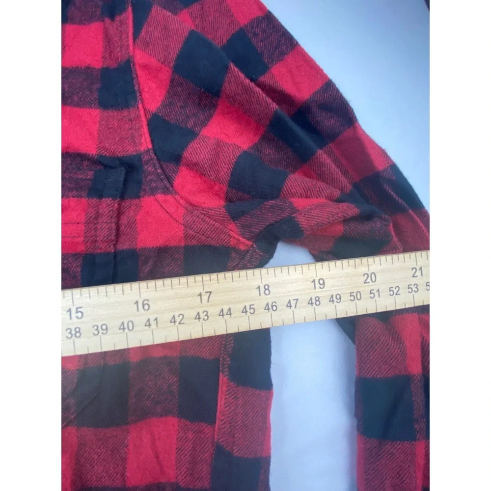 J. Crew Flannel Shirt Red Black Buffalo Plaid Classic Fit Long Sleeve‎ Mens S